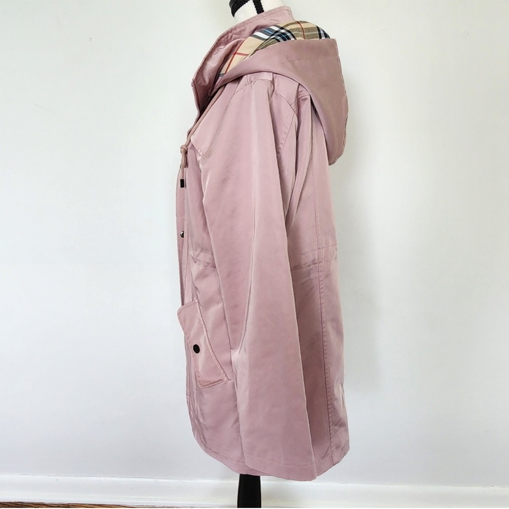 Two rain jackets. Women's Mauve Utility Jacket with Hood. - Picture 16 of 16